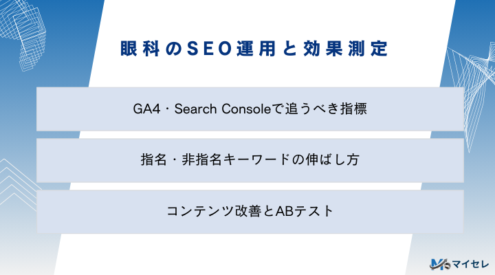 眼科のSEO運用と効果測定