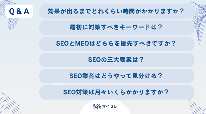 眼科のSEOに関してよくある質問